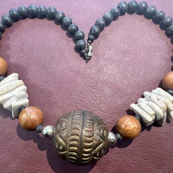 Unique original vintage necklace called bohemian rock chunky necklace - Picture 4 of 10